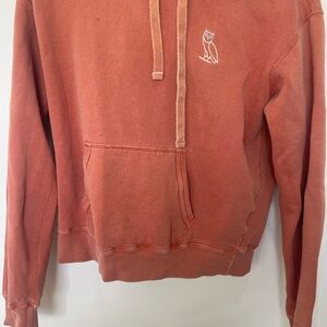 OVO Men's Burnt Orange Sweater with Owl Emblem